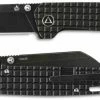 QSP Knives QSP Penguin Knife QS130-OFRG - Black Stonewash 154CM Sheepfoot - Black Stonewash Frag Ti - Frame Lock