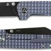 QSP Knives QSP Penguin Knife QS130-SFRG - Black Stonewash 154CM Sheepfoot - Blue Stonewash Frag Ti - Frame Lock