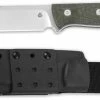 QSP Knives QSP Bison Knife QS134-C - Satin D2 Clip Point Fixed Blade - Green Micarta - Kydex Sheath -SMKW store QSP 134C