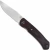 QSP Knives QSP Gannet Knife QS137-A - Satin 154CM Clip Point - Black Micarta With Red Carbon Fiber Bolster - Liner Lock Flipper Tang Folder