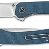 QSP Knives QSP Osprey Knife QS139-B - Satin 14C28N Drop Point - Blue Micarta - Liner Lock Flipper Folder -SMKW store QSP 139B