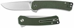 QSP Knives QSP Osprey Knife QS139-C - Satin 14C28N Drop Point - Green Micarta - Liner Lock Flipper Folder