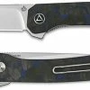 QSP Knives QSP Osprey Knife QS139-G1 - Satin 14C28N - Shredded Black And Blue Carbon Fiber Overlay G10 - Liner Lock -SMKW store QSP 139G1