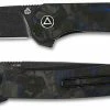 QSP Knives QSP Osprey Knife QS139-G2 - Black 14C28N - Shredded Black And Blue Carbon Fiber Overlay G10 - Liner Lock -SMKW store QSP 139G2