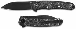QSP Knives QSP Otter Knife QS140-A2 - Black S35VN - Aluminum Foil Carbon Fiber - Liner Lock Flipper Folder
