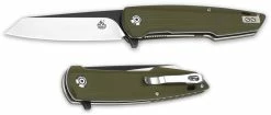 QSP Knives QSP Phoenix Knife QS108-B - Black / Satin D2 Reverse Tanto - OD G10 - Liner Lock Flipper Folder