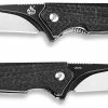 QSP Knives QSP Mamba Knife QS111-A - Black / Satin VG-10 Drop Point - Carbon Fiber - Liner Lock Flipper Folder