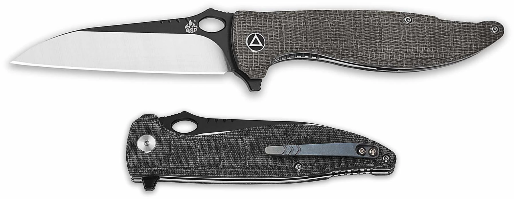 QSP Knives QSP Locust Knife QS117-B - Black / Satin VG-10 Wharncliffe - Black Micarta - Liner Lock Flipper Folder 3 QSP Knives QSP Locust Knife QS117-B - Black / Satin VG-10 Wharncliffe - Black Micarta - Liner Lock Flipper Folder