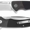 QSP Knives QSP Harpyie Knife QS129-B - 2 Tone Satin S35VN Drop Point - Black G10 And Carbon Fiber - Liner Lock Flipper Folder