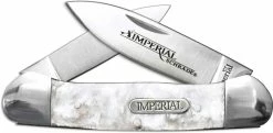 Schrade Knives Schrade Imperial IMP11 Large Canoe Pocket Knife Cracked Ice POM