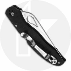 Byrd Knives Spyderco Byrd Harrier 2 Knife BY01GP2 - Value Priced EDC - Plain Edge - Black G10 - Lock Back Folder -SMKW store SP BY01GP2 CLOSED BACK