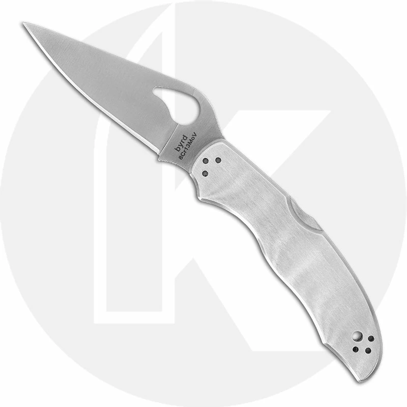 Byrd Knives Spyderco Byrd Harrier 2 SS Knife BY01P2 - Value Priced EDC - Drop Point - Stainless Steel - Lock Back Folder 3 Byrd Knives Spyderco Byrd Harrier 2 SS Knife BY01P2 - Value Priced EDC - Drop Point - Stainless Steel - Lock Back Folder