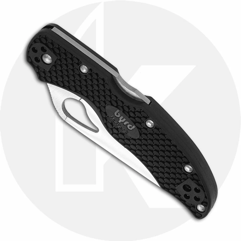Byrd Knives Spyderco Byrd Harrier 2 Lightweight Knife BY01PBK2 - Value Priced EDC - Plain Edge - Black FRN - Lock Back Folder 4 Byrd Knives Spyderco Byrd Harrier 2 Lightweight Knife BY01PBK2 - Value Priced EDC - Plain Edge - Black FRN - Lock Back Folder - Image 2