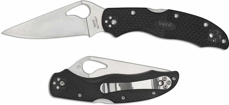Byrd Knives Spyderco Byrd Harrier 2 Lightweight Knife BY01PBK2 - Value Priced EDC - Plain Edge - Black FRN - Lock Back Folder 6 Byrd Knives Spyderco Byrd Harrier 2 Lightweight Knife BY01PBK2 - Value Priced EDC - Plain Edge - Black FRN - Lock Back Folder - Image 4