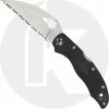 Byrd Knives Spyderco Byrd Harrier 2 Wharncliffe BY01SBKWC2 - Serrated - Black FRN