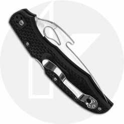 Byrd Knives Spyderco Byrd Cara Cara 2 Emerson Opener BY03PBK2W - Value Priced EDC - Plain Edge - Black FRN - Lock Back Folder -SMKW store SP BY03PBK2W CLOSED BACK