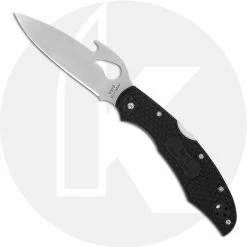 Byrd Knives Spyderco Byrd Cara Cara 2 Emerson Opener BY03PBK2W - Value Priced EDC - Plain Edge - Black FRN - Lock Back Folder