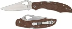 Byrd Knives Spyderco Byrd Cara Cara 2 BY03PBN2 Knife Value Price EDC Lock Back Folder Brown FRN -SMKW store SP BY03PBN2