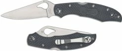 Byrd Knives Spyderco Byrd Cara Cara 2 BY03PGY2 Knife Value Price EDC Lock Back Folder Gray FRN -SMKW store SP BY03PGY2