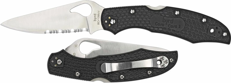 Byrd Knives Spyderco Knives: Spyderco Byrd, Cara Cara2 FRN, Serrated, SP-BY03PSBK2 6 Byrd Knives Spyderco Knives: Spyderco Byrd, Cara Cara2 FRN, Serrated, SP-BY03PSBK2 - Image 4