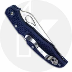Byrd Knives Spyderco Byrd Cara Cara 2 BY03PSBL2 Knife Value Price EDC Part Serrated Lock Back Folder Blue FRN -SMKW store SP BY03PSBL2 CLOSE BACK