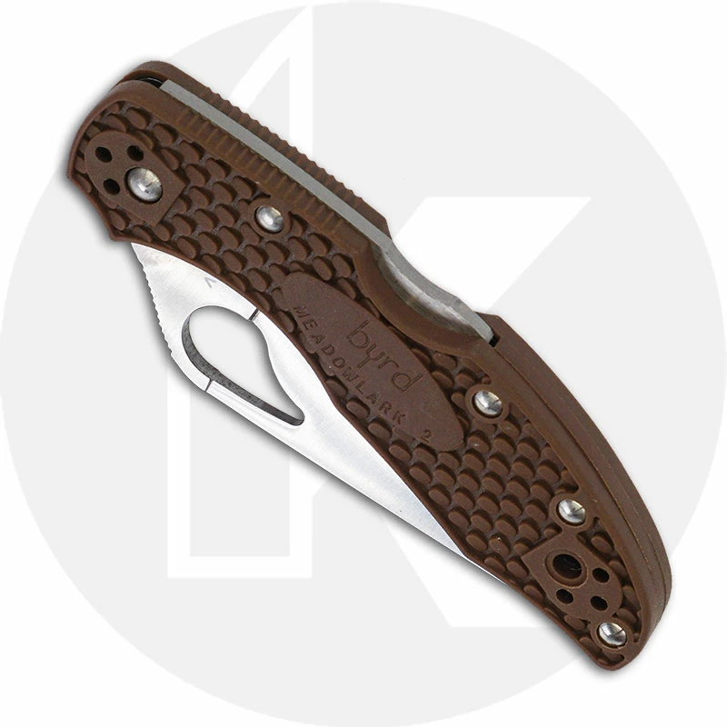 Byrd Knives Spyderco Byrd Meadowlark 2 BY04PBN2 Knife Value Price EDC Lock Back Folder Brown FRN 4 Byrd Knives Spyderco Byrd Meadowlark 2 BY04PBN2 Knife Value Price EDC Lock Back Folder Brown FRN - Image 2