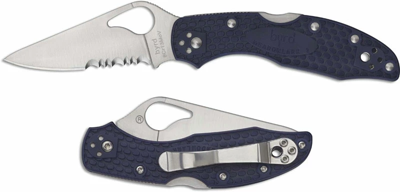 Byrd Knives Spyderco Byrd Meadowlark 2 BY04PSBL2 Knife Value Price EDC Part Serrated Lock Back Folder Blue FRN 6 Byrd Knives Spyderco Byrd Meadowlark 2 BY04PSBL2 Knife Value Price EDC Part Serrated Lock Back Folder Blue FRN - Image 4