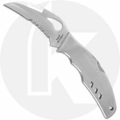 Byrd Knives Spyderco Knives: Spyderco Byrd Knife, Crossbill Part Serrated, SP-BY07PS