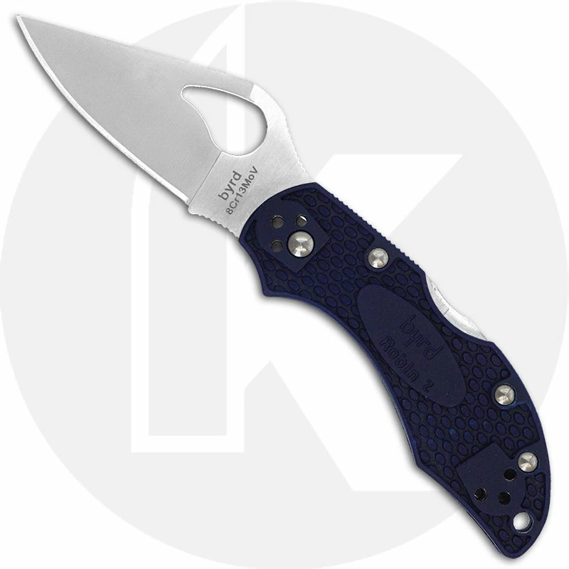 Byrd Knives Spyderco Byrd Robin 2 BY10PBL2 Knife Value Price EDC Lock Back Folder Blue FRN 3 Byrd Knives Spyderco Byrd Robin 2 BY10PBL2 Knife Value Price EDC Lock Back Folder Blue FRN