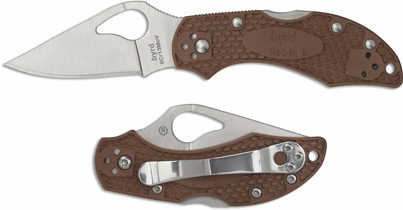 Byrd Knives Spyderco Byrd Robin 2 BY10PBN2 Knife Value Price EDC Lock Back Folder Brown FRN 6 Byrd Knives Spyderco Byrd Robin 2 BY10PBN2 Knife Value Price EDC Lock Back Folder Brown FRN - Image 4