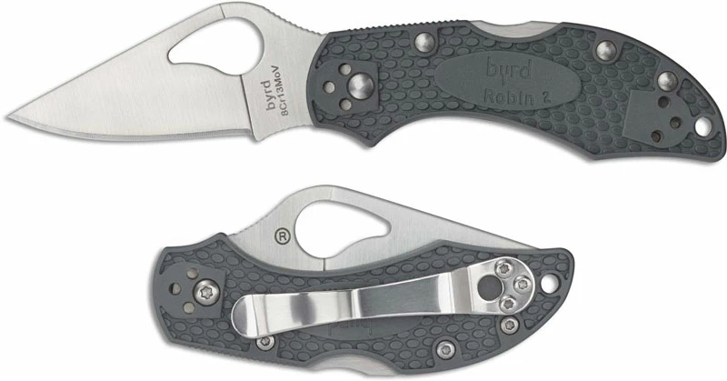 Byrd Knives Spyderco Byrd Robin 2 BY10PGY2 Knife Value Price EDC Lock Back Folder Gray FRN 6 Byrd Knives Spyderco Byrd Robin 2 BY10PGY2 Knife Value Price EDC Lock Back Folder Gray FRN - Image 4