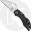 Byrd Knives Spyderco Byrd Robin 2 Wharncliffe BY10SBKWC2 - Serrated - Black FRN